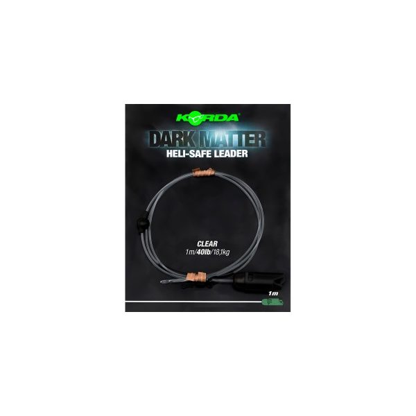 Korda - Dark Matter Leader Heli Safe Gravel 40lb 1m przypon do zestawu helikopterowego w kolorze żwiru