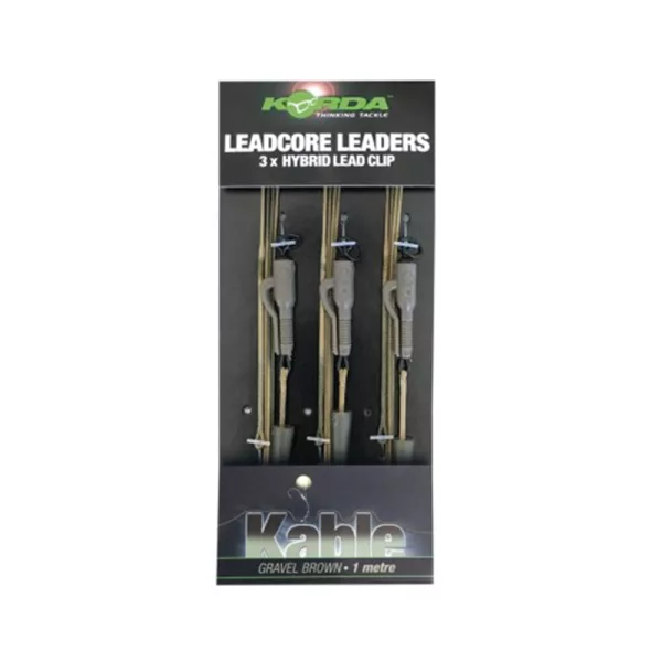 Korda Leadcore Hybrid Lead Clip Żwir Wstępnie zawiązany Zestaw Karpiowy 3szt