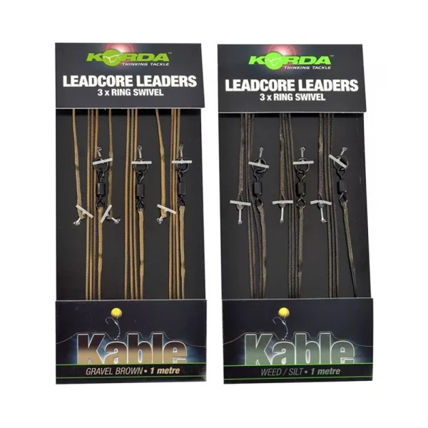 Korda Leadcore Krętlik z Kółkiem Chwast/Szlam Wstępnie zawiązany Zestaw Karpiowy 3szt