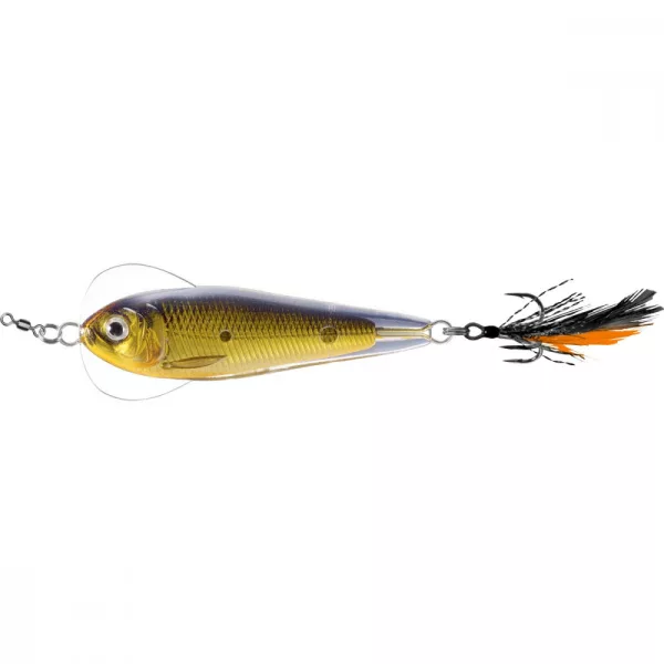 Livetarget Rezgő Sámpa Jigging Kanál Arany/Fekete 14gr 5,5cm Támolygó Villantó