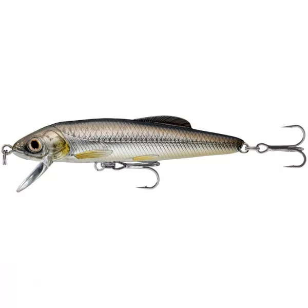 Livetarget Kis halas finom Jerkbait Ezüst/Fekete 7,5cm 7gr Wobbler