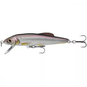   Livetarget Kis halas finom Jerkbait Ibolya/Fekete Hát 7,5cm 7gr Wobbler