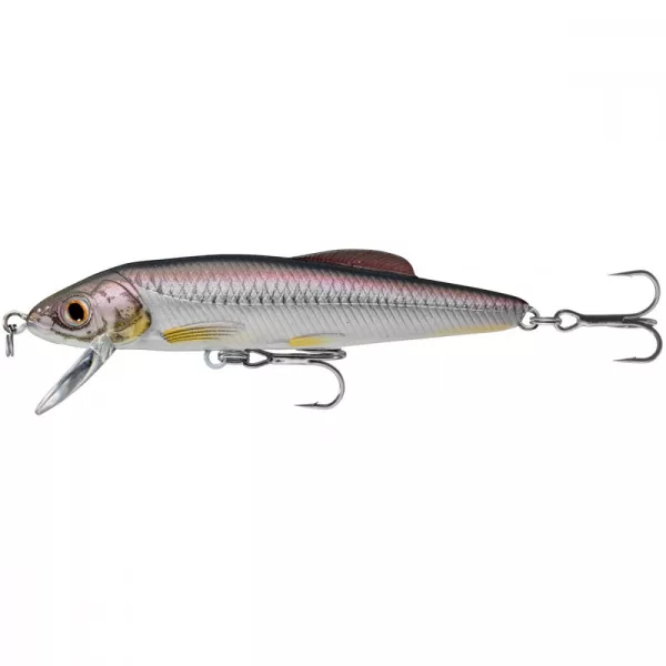 Livetarget Kis halas finom Jerkbait Ibolya/Fekete Hát 7,5cm 7gr Wobbler