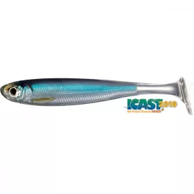   Livetarget Slow-Roll Shiner Paddle Tail Swimbait Ezüst/Kék 8,5cm Gumihal 4db