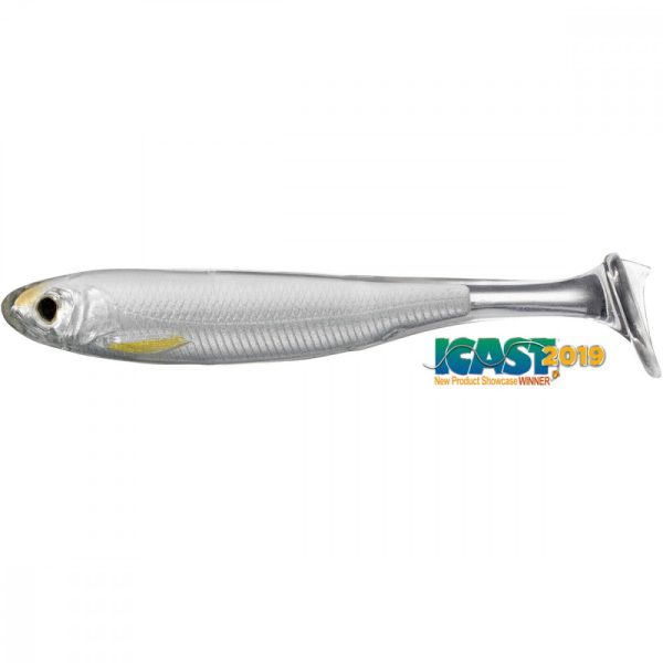 Livetarget Slow-Roll Shiner Paddle Tail Ezüst/Gyöngyház 8,5cm Gumihal 4db