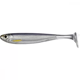   Livetarget Slow-Roll Shiner Paddle Tail Ezüst/Füst 8,5cm Gumihal 4db