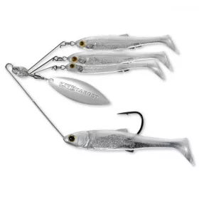   Livetarget Minnow Spinner Rig Gyöngyházfehér/Ezüst Kicsi 11gr Villámpergető