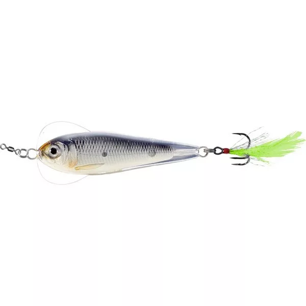 Livetarget Flutter Shad Glow-Black 7,0cm 28gr Sztuczna Przynęta z Sztuczną Muchą