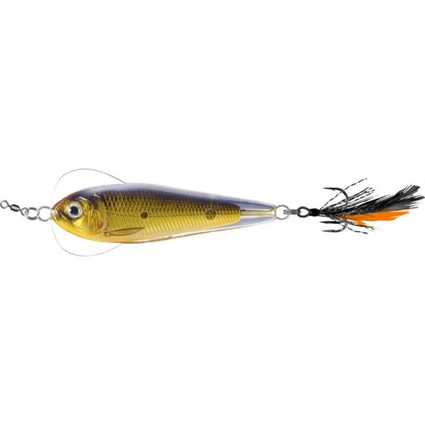 Livetarget Flutter Shad Jigging Spoon Arany-Fekete 7cm 28gr Támolygó Villantó