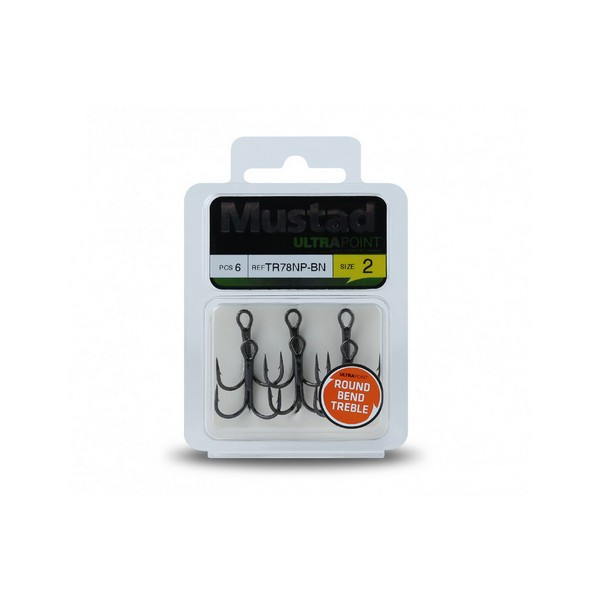 Mustad NP Round Bend Treble Hook 3/0 Bez zadzioru Kotwiczka 5 szt.