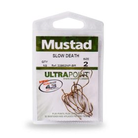   Mustad Aberdeen Lassú Halál BR 2 Füles, Szakállas Horog 10db