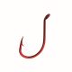 Mustad Beak Big Red 2/0, 7 szt. Z oczkiem, z zadziorem, na suma