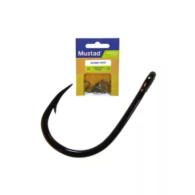 Mustad Iseama Twist 1 Haczyk z oczkiem, zadziorowy 12szt.