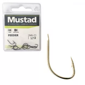   Mustad Ultra NP Feeder 12 Z łopatką, Z zadziorem Haczyk karpiowy 10szt.