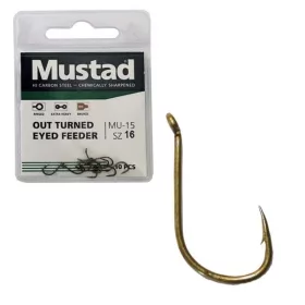   Mustad Ultra Np Out Turned Eyed Feeder 12 10db Zadziorowy haczyk karpiowy z oczkiem