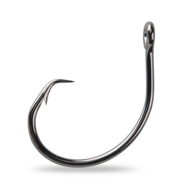 Mustad Demon Wide Gap Circle Hook 10/0 Eyed, Barbed Hook 3pcs