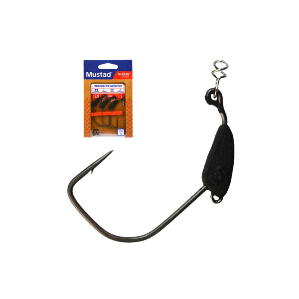 Mustad Infiltrator Weighted 7gr 6/0 Weighted Offset Hook 2db