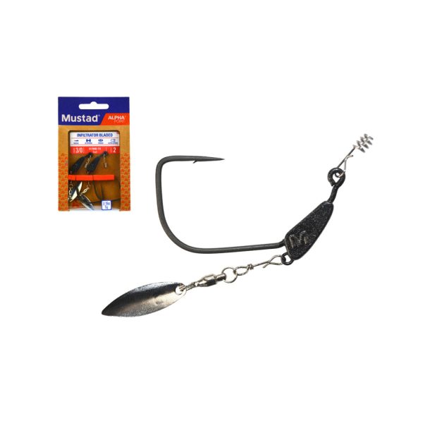 Mustad Infiltrator Blade Weighted 10gr 8/0 Obciążony Hak offsetowy 2 szt.