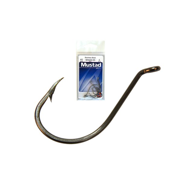 Mustad Beak Stainless Steel 5/0 Z oczkiem, z zadziorem Hak na sandacza 5 szt.