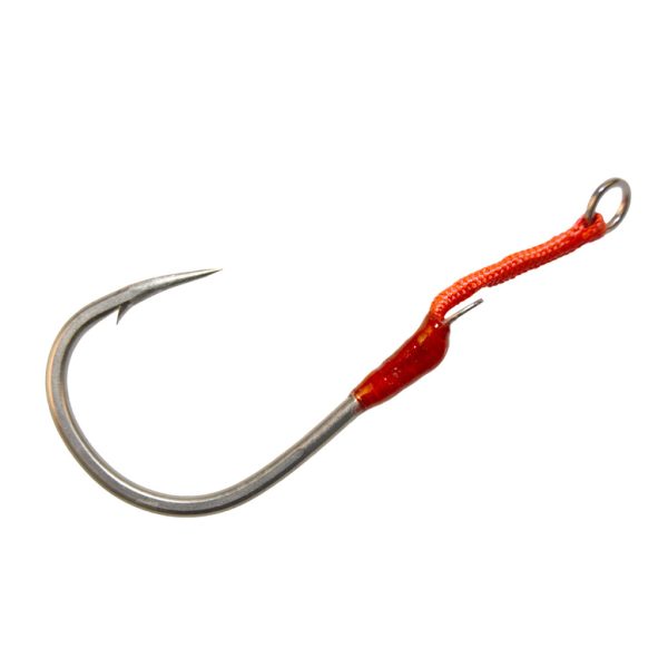 Mustad Hoodlum Speed Single 10/0 Łopatkowy Z zadziorem Hak Z przyponem asystującym 2 szt.