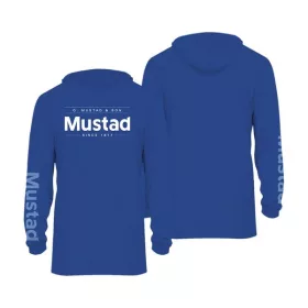   Mustad Blue Brand Longsleeve UV With Hood 2XL Koszulka z Długim Rękawem z Kapturem
