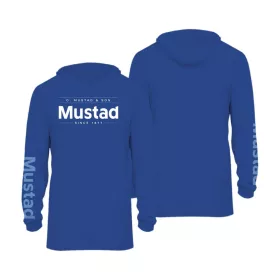   Mustad Blue Brand Longsleeve UV With Hood 3XL Koszulka z Długim Rękawem z Kapturem