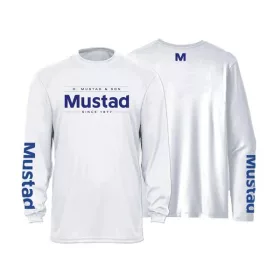   Mustad Light Grey Brand Longsleeve UV L Koszulka z długim rękawem