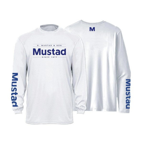 Mustad Light Grey Brand Longsleeve UV L Koszulka z długim rękawem