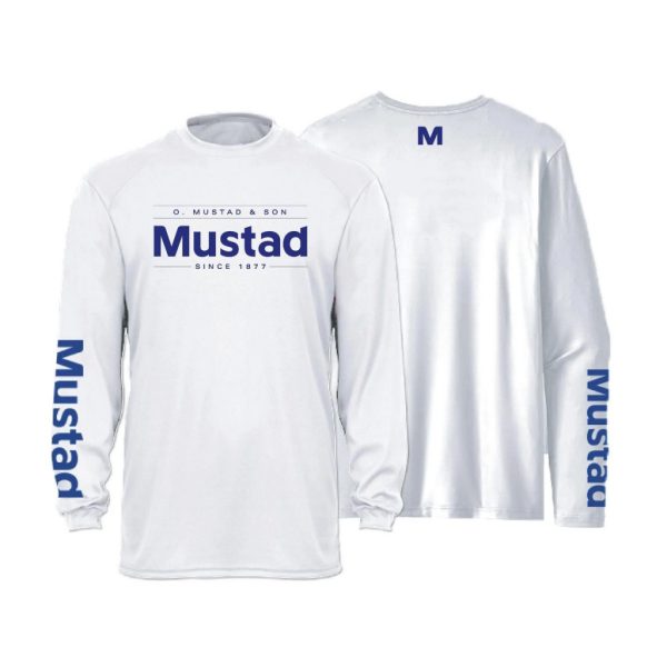 Mustad Light Grey Brand Longsleeve UV XL Koszulka z długim rękawem