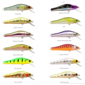   Mustad 55S Scurry Minnow Green Peacock 5,5cm 7,6gr Tonący Wobler