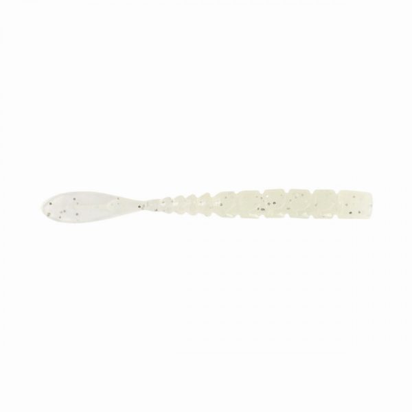 Mustad Aji Halfarok 5,08cm Átlátszó Lumineszcens Ezüst Csillám Plasztik Csali 12db