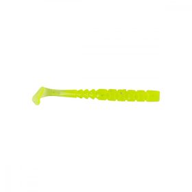   Mustad Aji Paddle Tail 5,08cm Átlátszó Chartreuse Műanyag Csali 12db