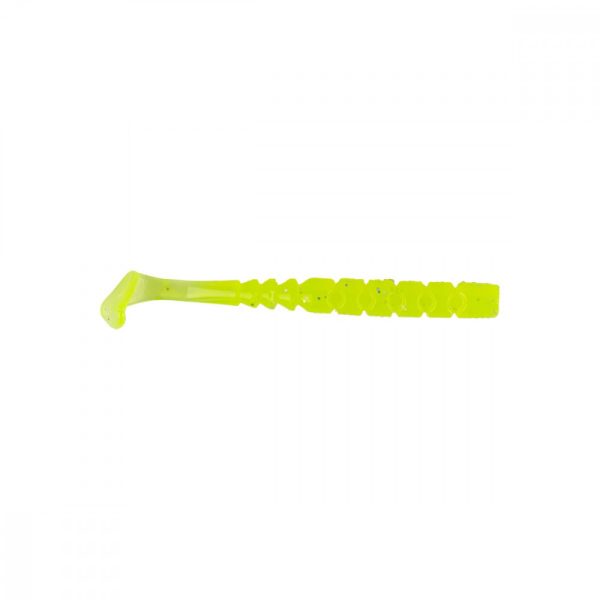 Mustad Aji Paddle Tail 5,08cm Átlátszó Chartreuse Műanyag Csali 12db