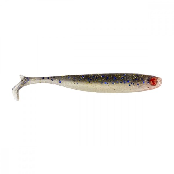 Mustad Mezashi Z-Tail Minnow 7,62cm Kék Pöttyös Szardínia Plasztik Csali 6db