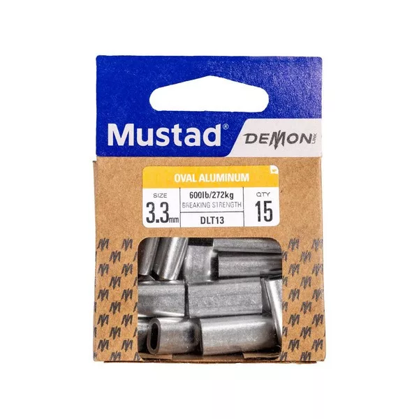Mustad Ovális Alumínium Hüvely 2,5mm Krimpelő Hüvely 20db