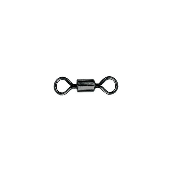 Mustad Rolling Swivel Round Eye 12 Czarny Nikiel Krętlik 10szt