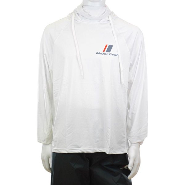 Major Craft Sun Protection Hoodie Biała bluza z kapturem odporna na UV 2XL