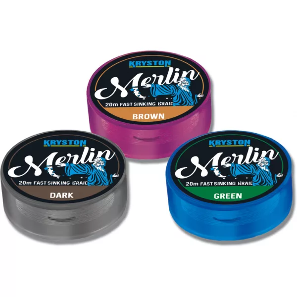 Kriston Merlin Fast Sinking Supple Braid 35Lbs 20m 0.62mm Brązowy Plecionka przyponowa-Brązowy