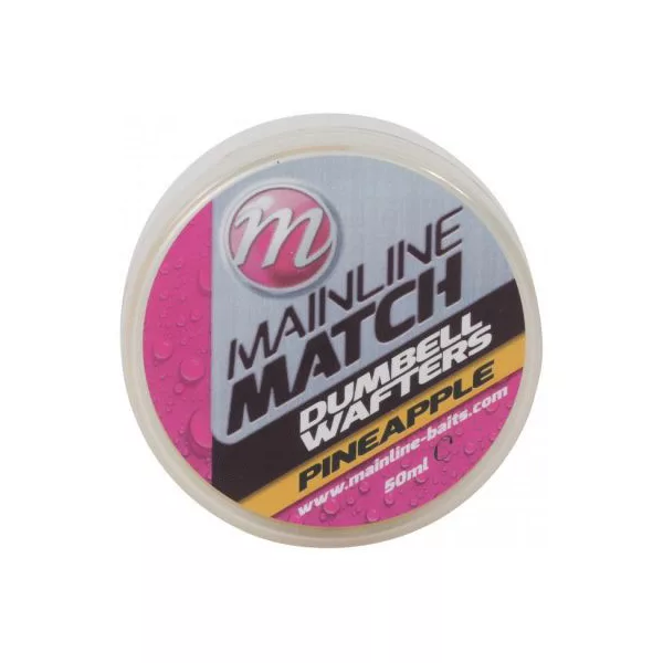 Mainline Match Dumbell Wafters 6 mm - Żółty - Ananas - wafters przynęta haczykowa