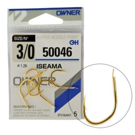   Owner Iseama Gold 50046 7 Lapkás, Szakállas Pontyozó Horog 12db
