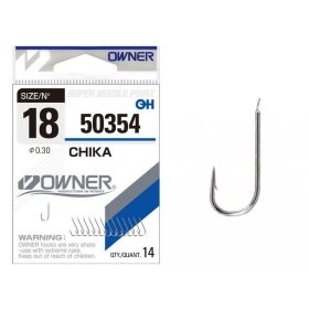   Owner Chika 50354 10 Płytkowy, Zadziorowy Haczyk na Leszcze 14szt