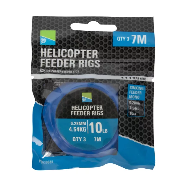 Preston Helicopter Feeder Rigs Zestaw Feederowy 0,28mm 7m 3szt.