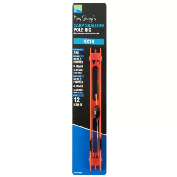 Preston 4x14 Carp Shallow Pole Rig Gotowy Zestaw Do Wędki Tyczki