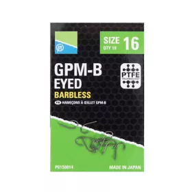 Preston GPMB Hooks 18 Z oczkiem, Bezzadziorowy Hak 10 szt.