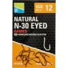 Preston Natural N-30 12 Haki z oczkiem, z zadziorem 15szt