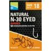Preston Natural N-30 18 Haki z oczkiem, z zadziorem 15szt