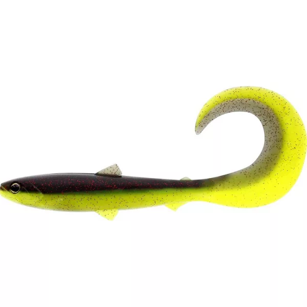 WESTIN BullTeez Curltail 10cm 6g Black/Chartreuse 2pcs gumowa przynęta