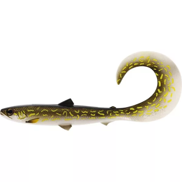 WESTIN BullTeez Curltail 21cm 49g Természetes Csuka 1pcs Plasztik műcsali