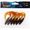 Mikado Twister 64mm Motoroil Złoty Gumowa Przynęta Sztuczna 6szt.