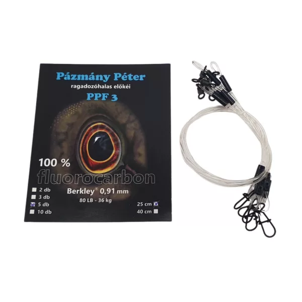 Pázmány Péter Berkley 100% Fluorocarbon Przypon spinningowy 0,91mm 25cm